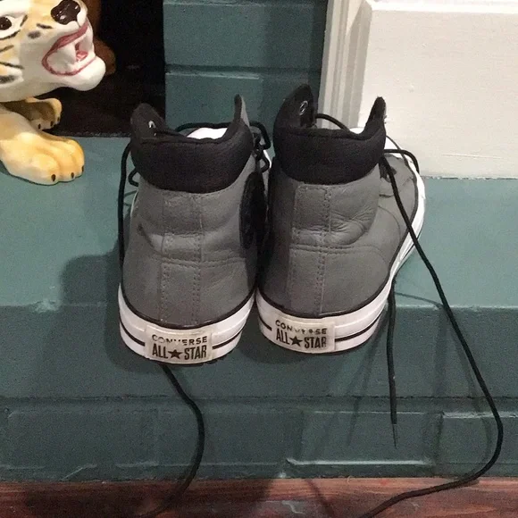 Converse All-Stars Chuck Taylor Men's Gray High-Top Sneakers - Picture 4 of 5